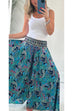 Camilladress Elastic Waist Wide Leg Palazzo Printed Casual Pants