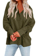 Camilladress Stand Collar Button Up Pocketed Casual Sweatshirt