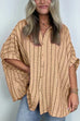 Camilladress Oversized Button Down Batwing Sleeves Striped Shirt