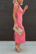 Camilladress Backless Split Long Sleeveless Pencil Dress