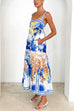 Camilladress Pocketed Side Slit Printed Maxi Cami Dress