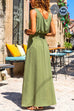 Camilladress Sleeveless Elastic Smocked Waist Maxi Swing Dress