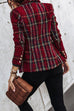 Camilladress Double Breasted Open Front Plaid Blazer Jacket