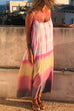 Camilladress Spaghetti Strap Sleeveless Tie Dye Maxi Dress