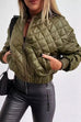 Camilladress On-trend Zip Up Diamond Quilted Short Padded Jacket