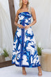 Camilladress Strapless Tube Unique Print Swing Maxi Dress