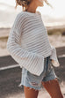 Camilladress Crewneck Long Sleeves Hollow Out Boho Knitting Pullovers