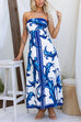 Camilladress Strapless Tube Unique Print Swing Maxi Dress