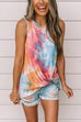 Camilladress Tie Dye Twist Knot Front Sleeveless Top