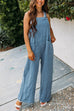 Camilladress Button Strap Sleeveless Jumpsuit with Pockets