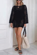 Camilladress Long Sleeves Hollow Out Crochet Beach Cover Up Dress