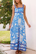 Camilladress Ric Rac Trim Pocketed Unique Print Maxi Cami Dress