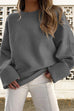 Camilladress Crewneck Drop Shoulder Relax Fit Casual Sweater