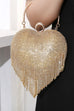 Camilladress Luxury Heart Shape Rhinestones Tassel Evening Handbag