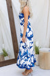 Camilladress Strapless Tube Unique Print Swing Maxi Dress