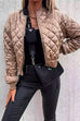 Camilladress On-trend Zip Up Diamond Quilted Short Padded Jacket