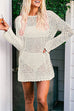 Camilladress Long Sleeves Hollow Out Crochet Beach Cover Up Dress