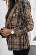 Camilladress Double Breasted Open Front Plaid Blazer Jacket