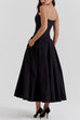 Camilladress V Neck Strapless Corset Swing Maxi Dress