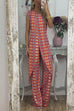 Camilladress Printed High Slit Long Tank Top and Bell Bottoms Pants Set