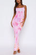 Moxidress Sherbet Print Bodycon Maxi Cami Dress