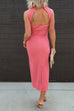 Camilladress Backless Split Long Sleeveless Pencil Dress