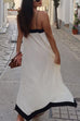 Camilladress Spaghetti Strap V Neck Color Block Maxi Holiday Dress