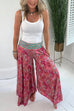 Camilladress Elastic Waist Wide Leg Palazzo Printed Casual Pants