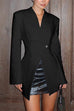 Camilladress Chic V Neck Single Button Irregular Blazer