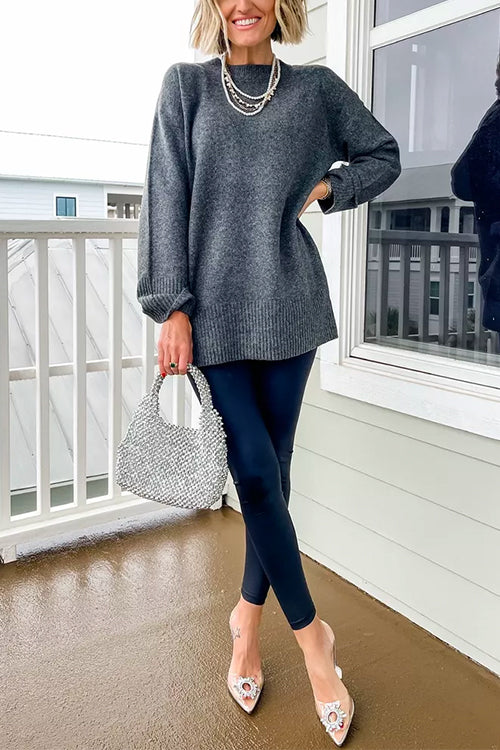 Camilladress Crewneck Solid Warm Loose Sweater