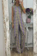 Camilladress Printed High Slit Long Tank Top and Bell Bottoms Pants Set