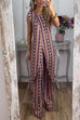 Camilladress Printed High Slit Long Tank Top and Bell Bottoms Pants Set