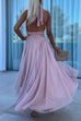 Camilladress Halter Backless Waisted Tulle Maxi Dress