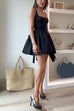 Camilladress Square Neck Bow Knot Backless Mini Dress