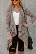 Camilladress Drape Open Front Irregular Leopard Cardigan