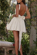 Camilladress Square Neck Bow Knot Backless Mini Dress