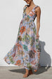 Camilladress Sleeveless V Neck Floral Print Maxi Holiday Dress