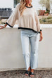 Camilladress Crewneck Drop Shoulder Color Block Knit Sweater