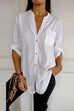 Camilladress Rolled Up Sleeves Button Down Sequin Splice Blouse Shirt