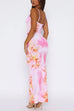 Moxidress Sherbet Print Bodycon Maxi Cami Dress