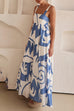 Camilladress Backless Ruffle Tiered Printed Maxi Cami Dress