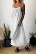 Camilladress Color Block Casual Cotton Linen Maxi Beach Dress