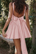 Camilladress Square Neck Bow Knot Backless Mini Dress