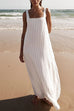 Camilladress Square Collar Striped Maxi Cami Beach Dress