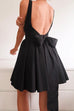 Camilladress Square Neck Bow Knot Backless Mini Dress