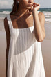 Camilladress Square Collar Striped Maxi Cami Beach Dress