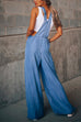 Camilladress Pocketed Wide Leg Baggy Denim Overalls