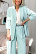 Chicest Open Front Relaxed Fit Power Suit Blazer