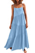 Camilladress Adjustable Straps Tiered Maxi Beach Dress