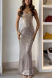 Camilladress Strapless Back Slit Rhinestone Bodycon Maxi Party Dress